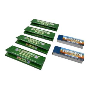 4 x Elements Green 1¼ Rolling Papers + 2 x Elements Tips Bundle