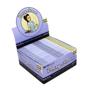 Blazy Susan King Size Slim Rolling Papers - Purple (Box of 50)