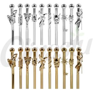 Heavy Weighted Metal Snuff Tubes - Multi Colours & Design