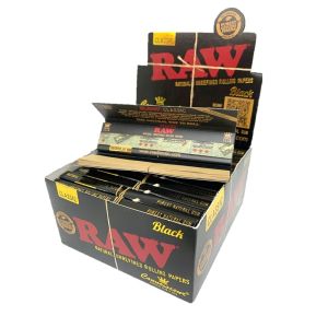 RAW Black King Size Slim Connoisseur (Box of 24)