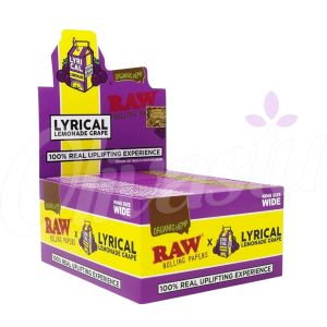 RAW Lyrical Lemonade Grape Flavour King Size Wide Rolling Papers (Box of 50)