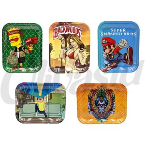 Premium Metal Smoke Arsenal Rolling Tray Various Cartoon 30+ Designs - Large 29 x 35cm