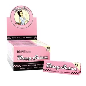 Blazy Susan 1 1/4" Rolling Papers - Pink (Box of 50)