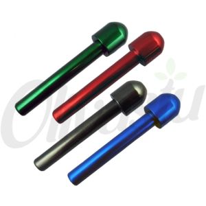 Metal Mushroom Snuff Tubes - Multi Colours