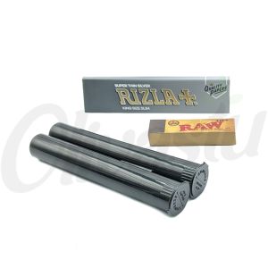 Rizla Silver Rolling Papers + Pop Top Cone Holders + Raw Tips