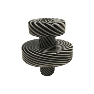 Chongz 'Souldier of Fortune' Black & White Glass Carb Cap