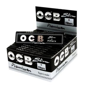 OCB Connoisseur King Size Slim Rolling Papers with Filter Tips (Box of 32)