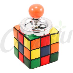 Rubik's Cube Ceramic Spinning Ashtray
