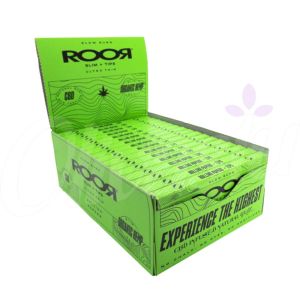 Roor CBD Gum Organic Hemp Ultra Thin Slim Rolling Papers & Tips