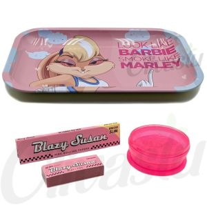 Lola Pink Barbie Bunny Rolling Tray Gift Set