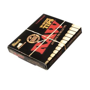 RAW Black W-Wide Pre Rolled Tips