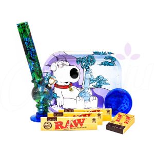 Smoke Arsenal Faded Guy Rolling Tray Bong Gift Set