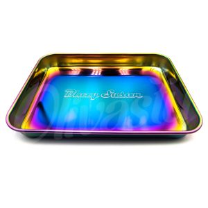 Blazy Susan Stainless Steel Rolling Tray - Rainbow