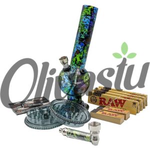 Graffiti Style Acrylic Bong Medium Starter Gift Set - 10 Items