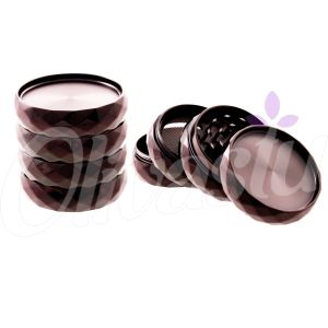 Black Multifaceted 4 Part 50mm Metal Grinder