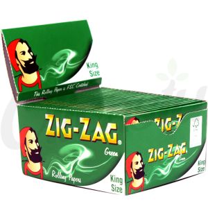 Zig-Zag Green King Size Rolling Papers (Box of 50)
