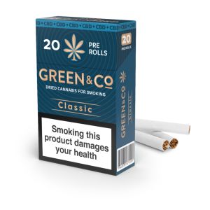 Green & Co Classic CBD Hemp Pre Rolled Cigarettes