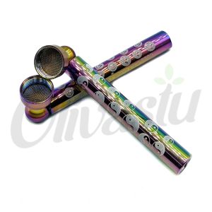 D&K Chillum Smoking Glass Pipe One Hitter with Filter Gauzes