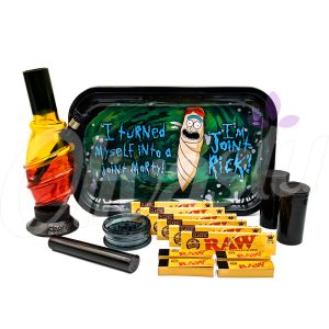 Rick & Morty Large Rolling Tray Bong Gift Set