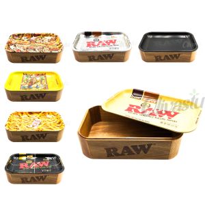 RAW Wooden Cache Box with Rolling Tray - Medium