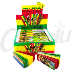 Bob Marley Rasta Theme Filter Tips Roach Booklets - Assorted 3 Colour