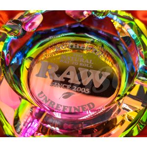 RAW Rainbow Crystal Glass Ashtray