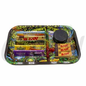 Lemon Tree Medium Tray Raw Juicy Jay Grinder Chillum Set