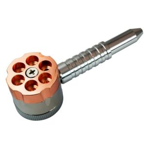 Six Shooter Revolver Pipe with Grinder