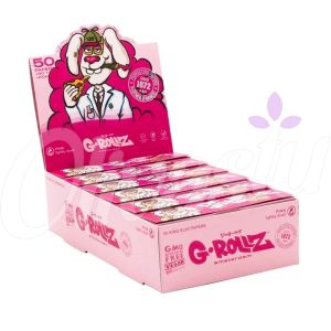 G-Rollz Pink King Size Slim Papers + Tips - Dr. Whiskerz (Box of 24)
