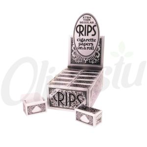 RIPS Silver Xtra Thin Slim Regular Size Cigarette Rolling Papers - 43mm x 5m