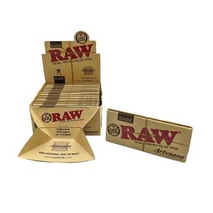 RAW Classic Artesano King Size Slim Rolling - Papers Tips & Tray (Box of 15)