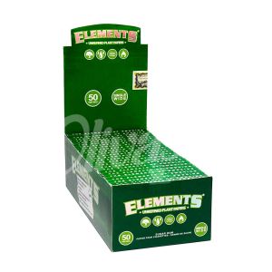 Elements Green Single Wide Rolling Papers (Box of 50)