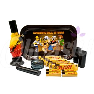 Dabbing All Stars Large Rolling Tray Bong Set