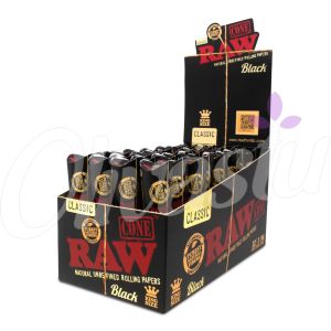 RAW Black Pre-Rolled King Size Cones - (Box of 32 - 96 Cones)