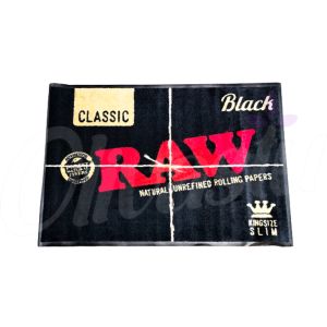 RAW Black Kingsize Slim Large Floor Mat - 80cm x 120cm