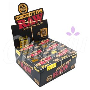 RAW Black Extra Wide Perforated Filter Tips (Box of 36)