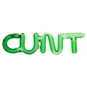 Chongz Everyone Knows a K*unt Green Glass 16cm Smoking Pipe