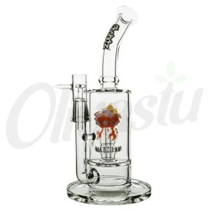 Chongz "Strawberry" 30cm 2 System Glass Dab & Bong Waterpipe - Red