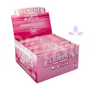 Elements Pink King Size Slim Connoisseur Rolling Papers (Box of 24)