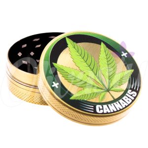 Leaf Cannabis Design 2 Part 50mm Metal Grinder
