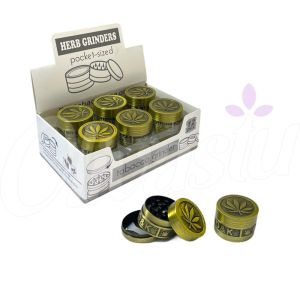 Magnetic 3 Part Metal Herb Grinder - Assorted Colours