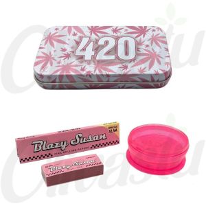 420 Pink Metal Weed Storage Set