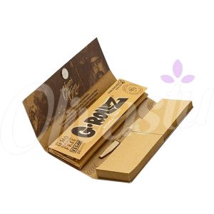 G-Rollz Cheech & Chong Unbleached King Slim Papers + Tips - In da Chair