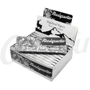 Highland Headquarter King Size Papers Black & White (Box of 24)