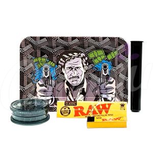 Gangsta Pablo Escobar Small Rolling Tray Set