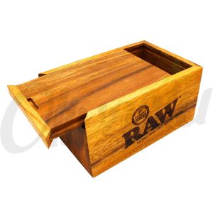 RAW Wooden Storage Box With Slide Top Lid