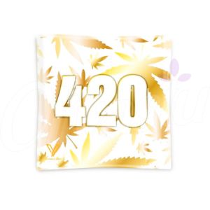420 Gold Glass Ashtray - Gold Leaf