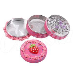 Strawberry Birthday Cake Grinder - 63mm – Pink