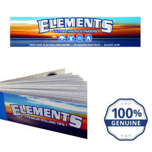 Elements King Size Rolling Paper + Roach Tip Packs