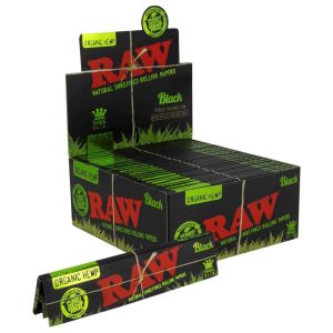 RAW Black King Size Slim Rolling Papers (Box of 50)
